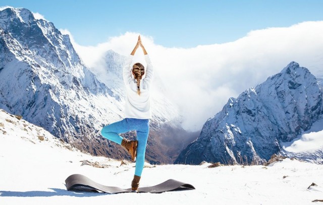 Yoga In Snow